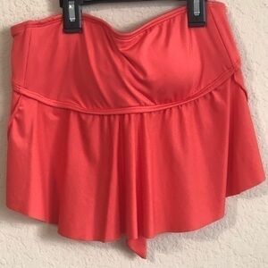 a.n.a. Bikini Top Strapless Coral Reef Ruffle Tie Back Swimsuit Swimwear Swim